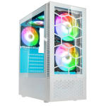 Kolink Observatory MX Glass White ARGB Case Mid-Tower Vetro Temperato No-Power minITX/mATX/ATX