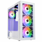 Kolink Observatory HF Vetro White ARGB Case Midi Tower Vetro Temperato No-Power minITX/mATX/ATX