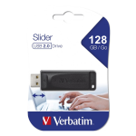 VERBATIM SLIDER PEN DRIVE USB 2.0 128GB BLACK