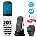 KIT CELL. SENIOR EASYTECK S400 2,8"/1.4" FOLD 4G VoLTE GPS+SOS BAND BLACKÂ°