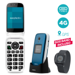 KIT CELL. SENIOR EASYTECK S400 2,8"/1.4" FOLD 4G VoLTE GPS+SOS BAND BLUEÂ°