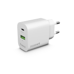 CARICATORI DA RETE CARICA DA RETE USB + PD (TYPE-C) 20W SPEED CHARGE WHITEÂ°