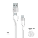 CAVI CAVO USB/TYPE-C A LIGHTNING 20W 1 MT. WHITE