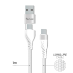 CAVI CAVO USB/TYPE-C A TYPE-C 65W 1 MT. WHITE