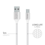 CAVI CAVO USB MICRO-USB 12W 1 MT. FABRIC WHITE