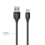 CAVI CAVO USB MICRO-USB 12W 1,5 MT. BLACK