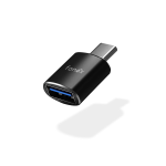 HUB E ADATTATORI ADATTATORE OTG METAL TYPE-C (MALE) / USB (FEMALE) BLACK (NO APPLE)