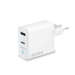 CARICA DA RETE USB + PD (TYPE-C) 65W GaN SPEED CHARGE WHITE^^Â°Â°