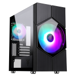 CASE ITEK TOWER "VORTEX" GAMING 2*USB2,2*USB3 20cm fan ARGB, Trasp Wind, - ITGCACOLVB