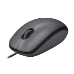 Logitech M100 - Mouse - dimensioni standard - per destrorsi e per sinistrorsi - ottica - 3 pulsanti - cablato - USB - nero