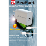 ProPart Carica Batterie + Cavo Type-C a Type-C 1.5M Rapid 20W PD