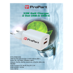 ProPart Carica Batterie QC GaN 33W PD 2 Output USB-A + USB-C