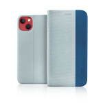 CUST. BOOK D-MOOD PER APPLE IPH 13 LIGHT GREY/BLUE