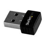 STARTECH USB433ACD1X1 ADATTATORE DI RETE WI-FI DUAL-BAND 433 Mbps INTERFACCIA USB COLORE NERO