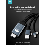 DEVIA ADATTATORE DA HDMI A TYPE-C / MICRO USB / APPLE LIGHTNING