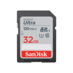 SANDISK ULTRA SCHEDA DI MEMORIA SDHC 32 GB 120 MB/S CLASSE 10 UHS-I V10 NERO