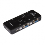 LINK SWITCH KVM USB VGA CON 1 MOUSE 1 TASTIERA USB E 1 MONITOR VGA CON CAVI INCLUSI BLACK