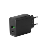 CARICA DA RETE USB + PD (TYPE-C) 20W SPEED CHARGE BLACK°