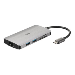 D-LINK DUB-M810 HUB USB-C 8-IN-1 CON HDMImETHERNET LETTORE CARD E POWER DELIVERY 60W USCITE: HDMI x1, Ethernet x1, USB 3.0 x3, USB-C x1, SD x1, TF x1, HDMI FINO A 4K, PLUG AND PLAY