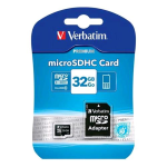 VERBATIM MICRO SD HC 32GB CLASSE 10 CON ADATTATORE SD