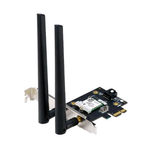 Asus PcE-Ax1800 Scheda Pci Express WlaN-Bluetooth 5.2 WI-Fi 6 (802.11ax) Dual Band 2.4 Ghz/5 Ghz 1775 Mbit/s 2 Antenne