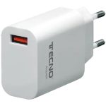 TECNO ALIMENTATORE CARICA RAPIDA TYPE USB 18W 3A BIANCO TC-881