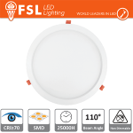 LUCE CALDA - 3000K DOWNLIGHT LED IP20 15W 3000K 1050LM 110Â° FORO:180MM