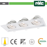 BIANCO INCASSO MULTI LAMPADA - 27W (3X9W) 4000K 2160LM >24Â°