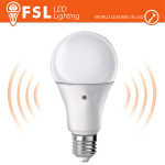 LUCE FREDDA - 6500K LAMPADA GOCCIA - 9W 6500K E27 SENSORE CREPUSCOLARE 2 LATI