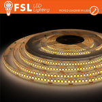 LUCE FREDDA - 6500K STRISCIA LED 5M IP65 SILICON 2835 24V - 16W/M 240LED/M 6500K