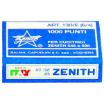 ZENITH PUNTI METALLICI 130/E 6/4 mm ACCIAIO CONF 100.000 PUNTI