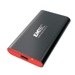 EMTEC X210 ELITE SSD 128GB ESTERNO PORTATILE USB 3.2 10 GBIT/S NERO ROSSO